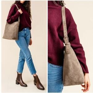 Margot New York NEW Kaye bucket tote 100% leather suede Argentina shoulder bag